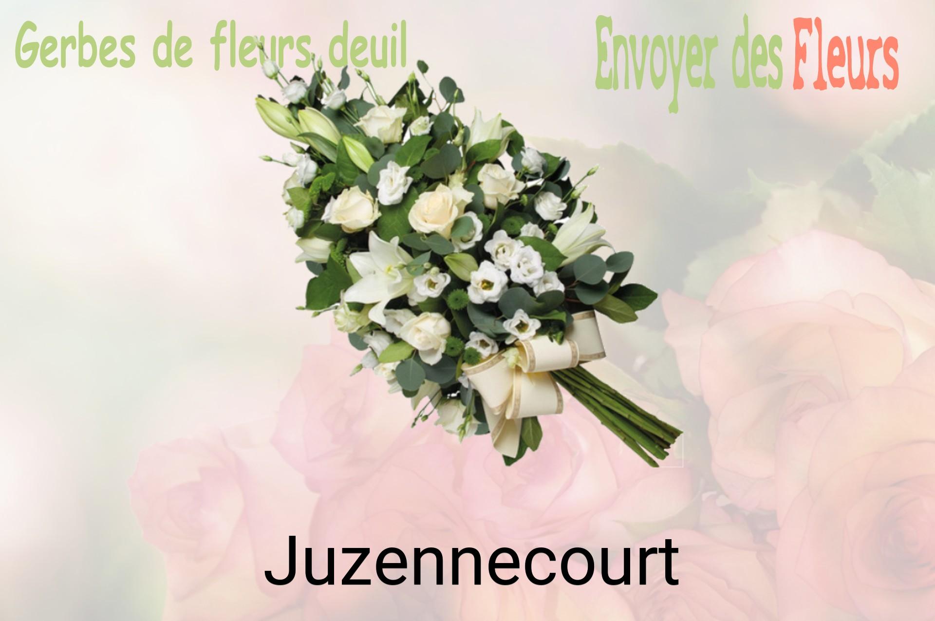 Gerbe de fleurs de deuil livrée à Juzennecourt